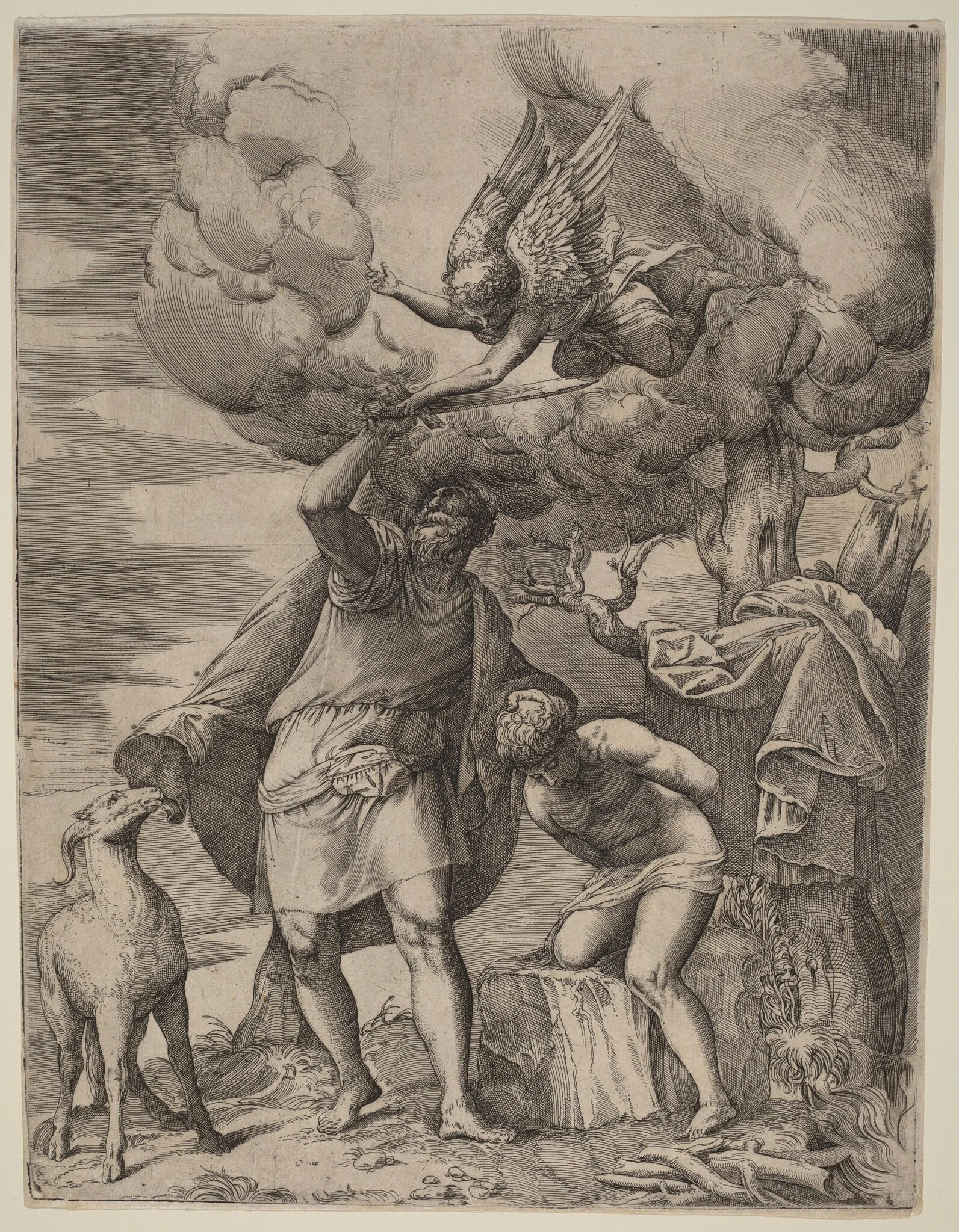The Sacrifice of Abraham, detail