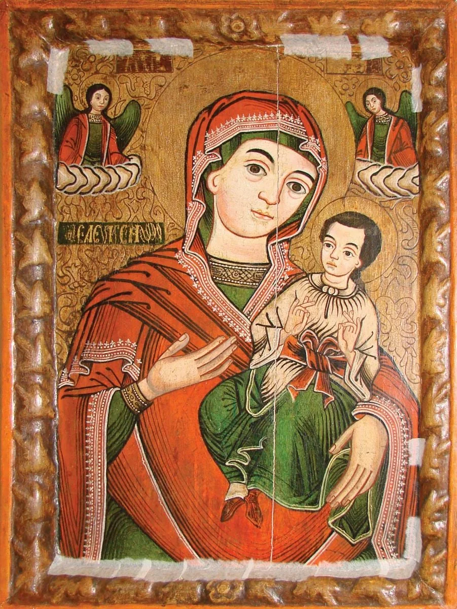 Maica Domnului cu Pruncul, detail