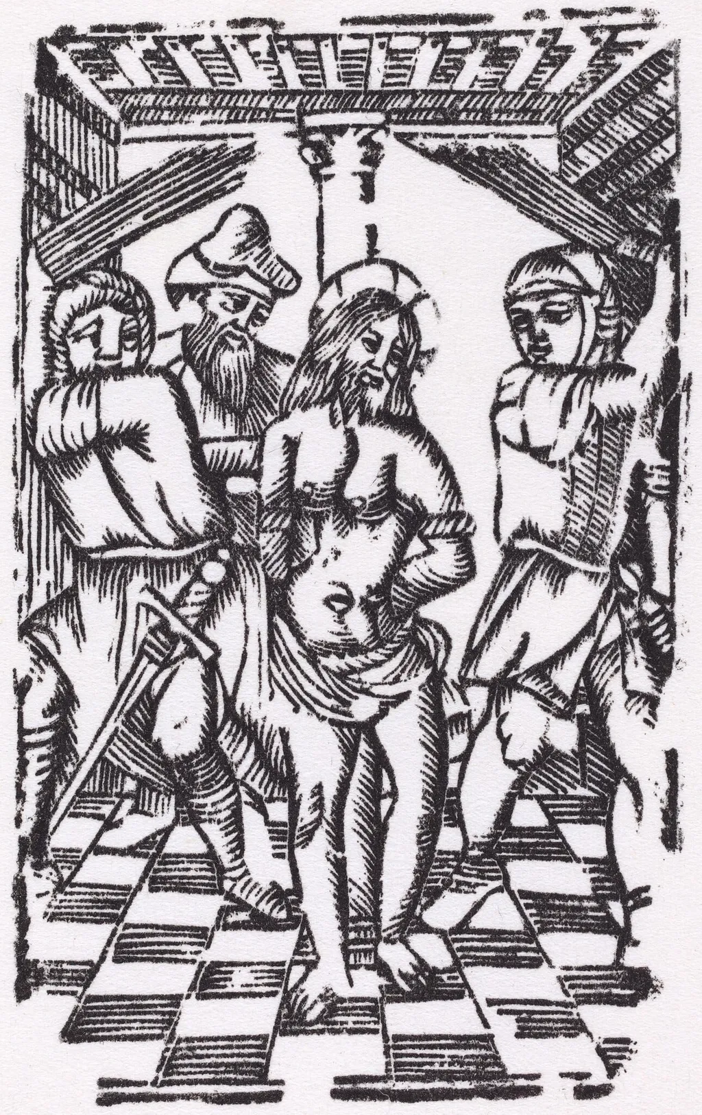 The Flagellation, by French 16th Century, ink, 1550
