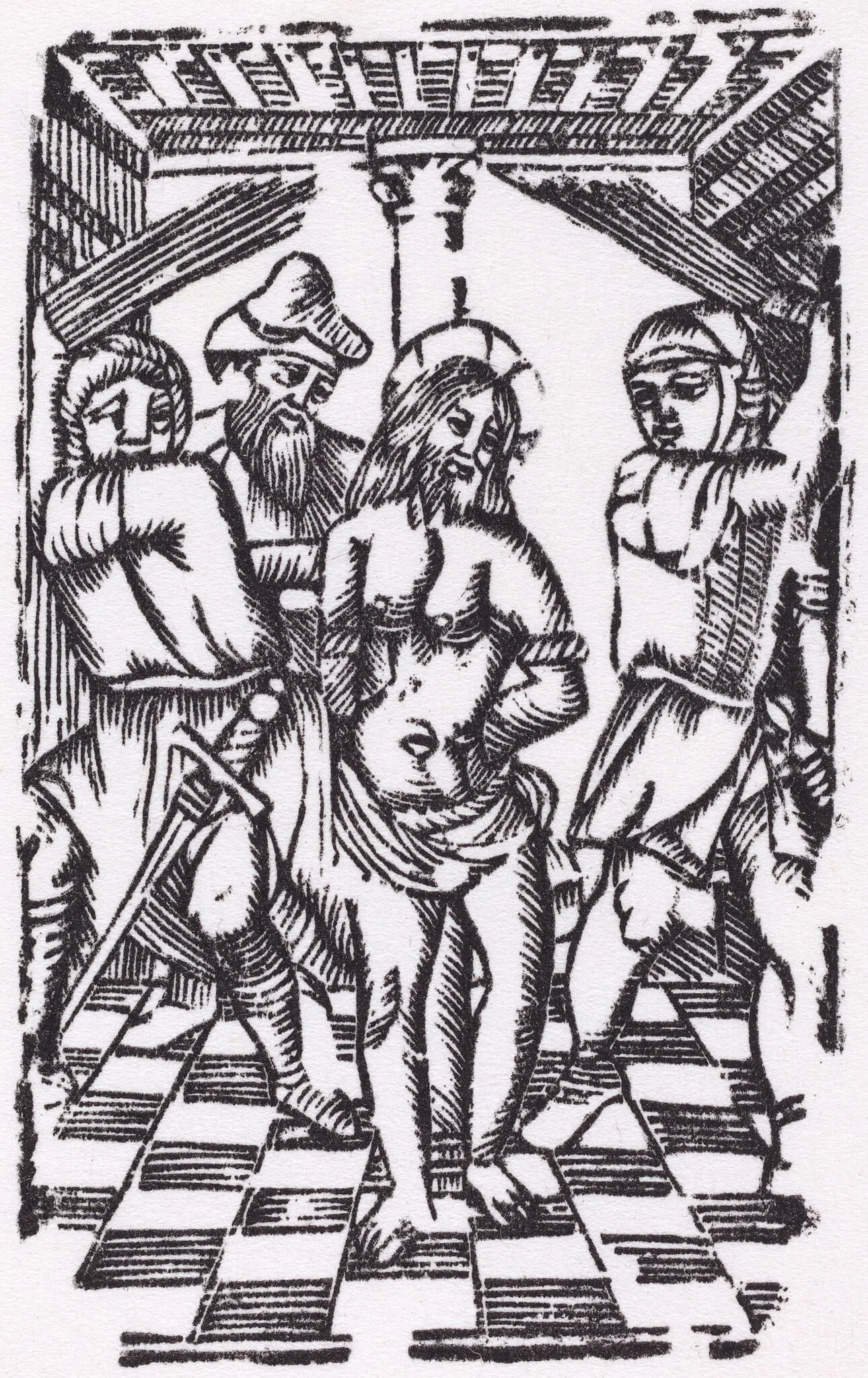 The Flagellation, detail