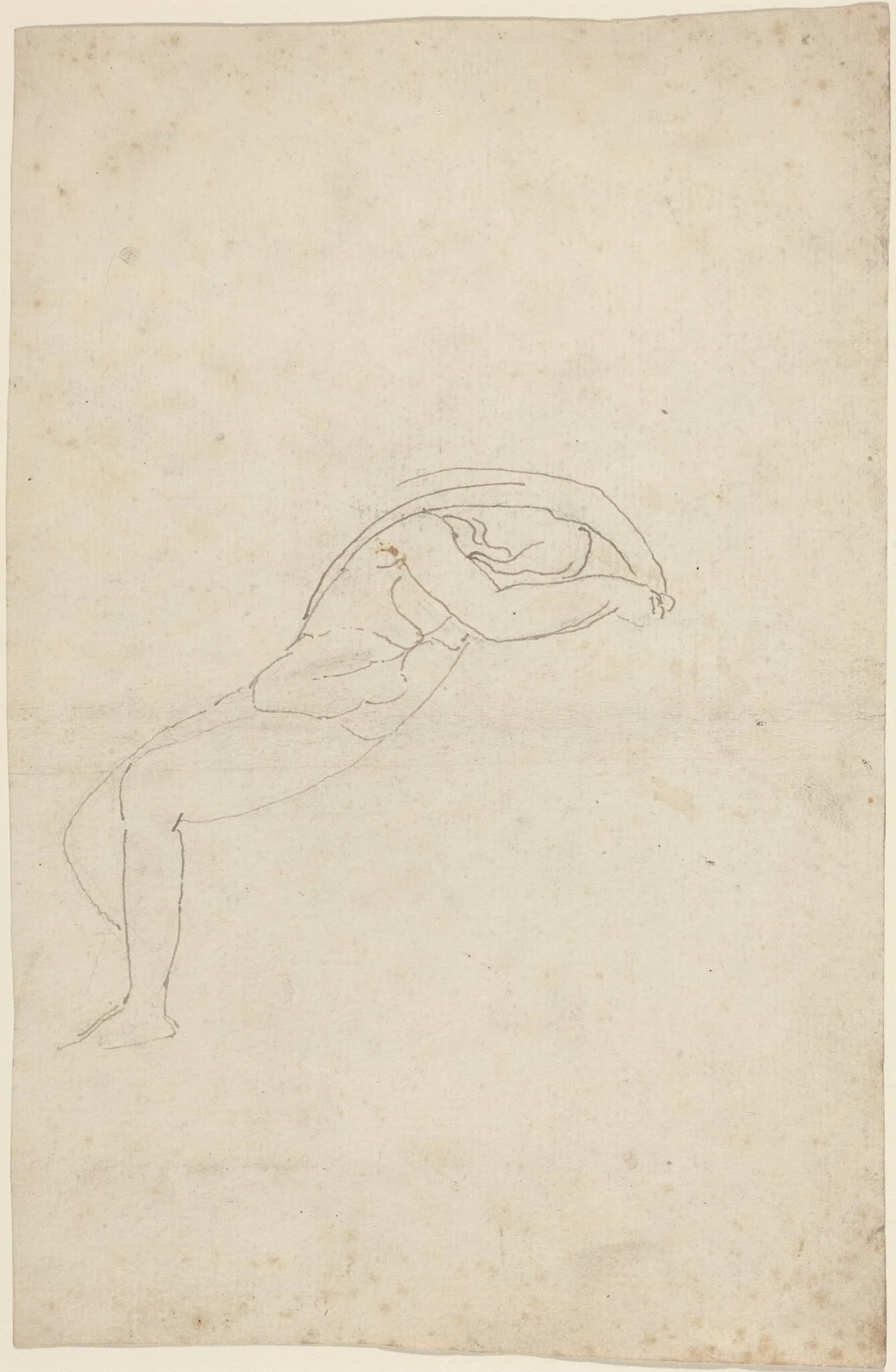 Study of a Semi-Reclining Figure, detail