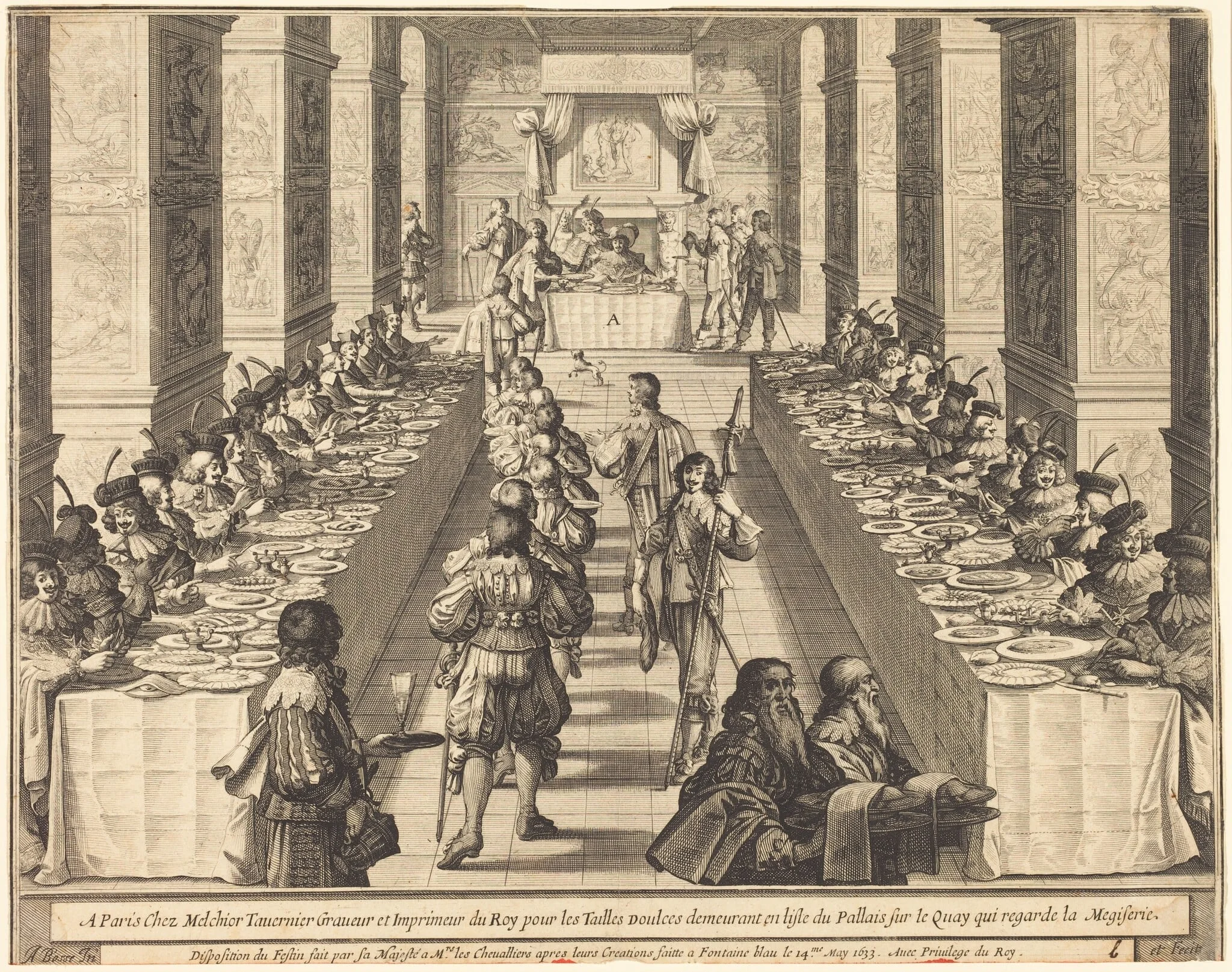 Banquet Given by the King to the New Knights, detail