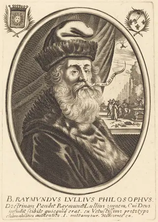 Raymond Lulle, by Balthasar Moncornet, ink, 1634