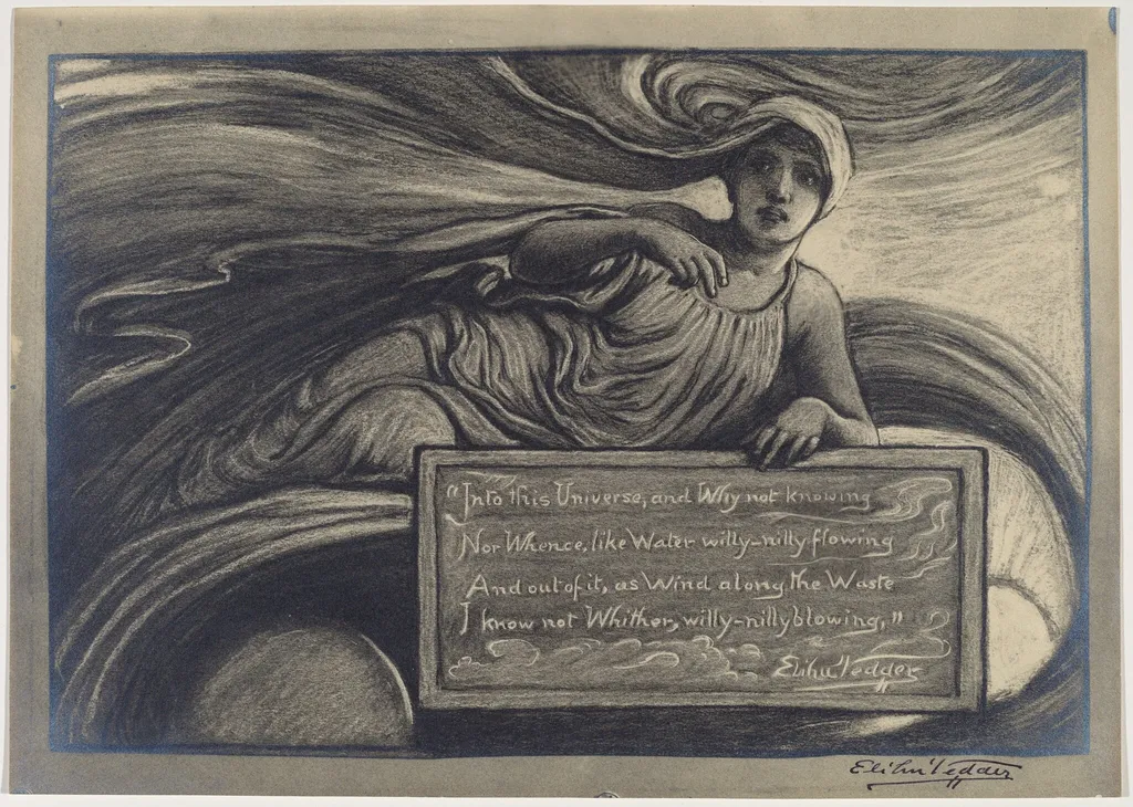 Into the Universe, by Elihu Vedder, silver, 1880