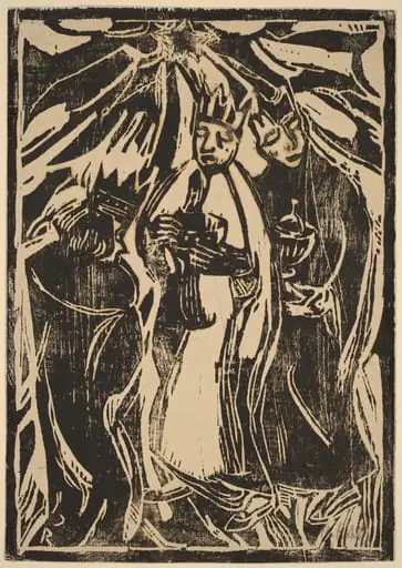 The Magi, by Christian Rohlfs, ink, 1910