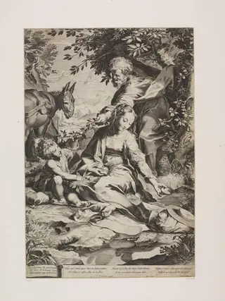 Repose in Egypt, by Lucas Vorsterman, 1615