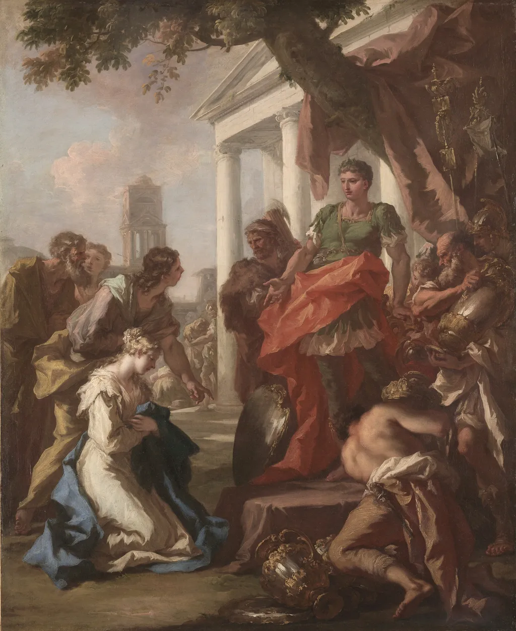 The Continence of Scipio, by Giovanni Antonio Pellegrini, oil, 1710