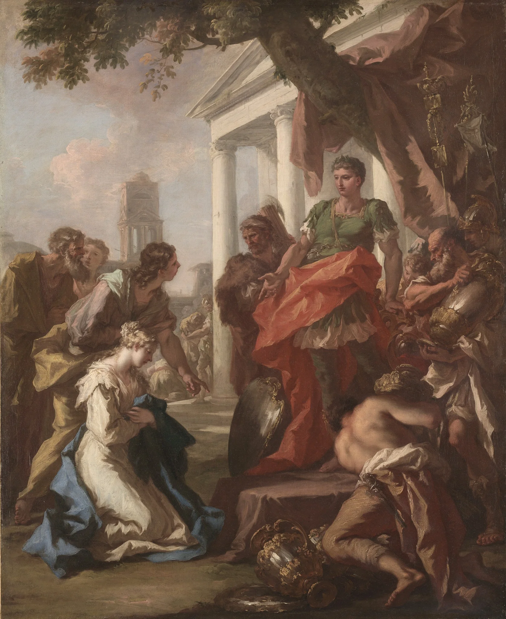 The Continence of Scipio, detail