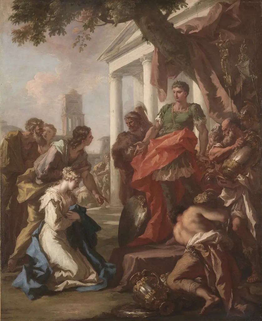 The Continence of Scipio, by Giovanni Antonio Pellegrini, oil, 1710