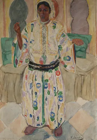 Woman dwells, by Francisco Iturrino, oil, 1911