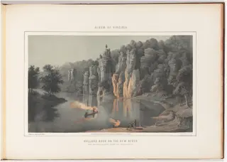 Bullard Rock on the New River, by Edward Beyer, ink, 1857