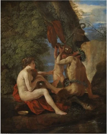 Nymph and Satyr, detail
