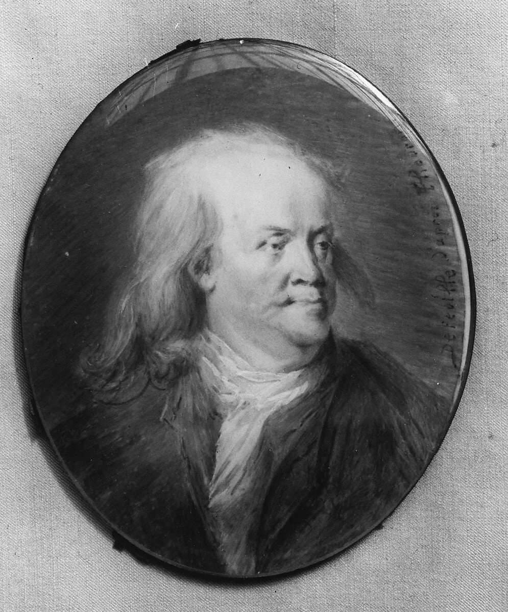 Plaque Portrait of Benjamin Franklin, detail