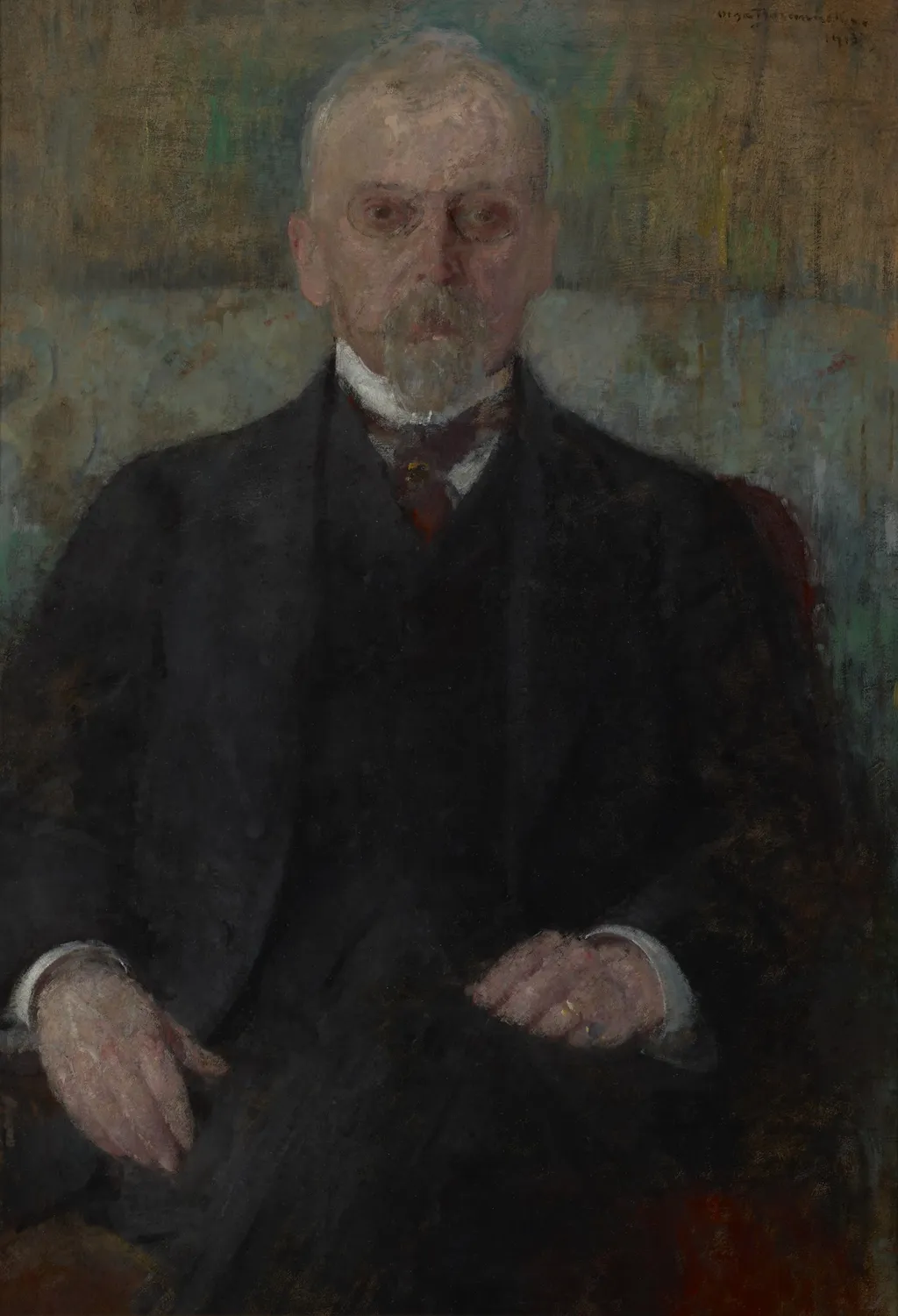 Portrait of Henryk Sienkiewicz, by Olga Boznańska, oil, 1913