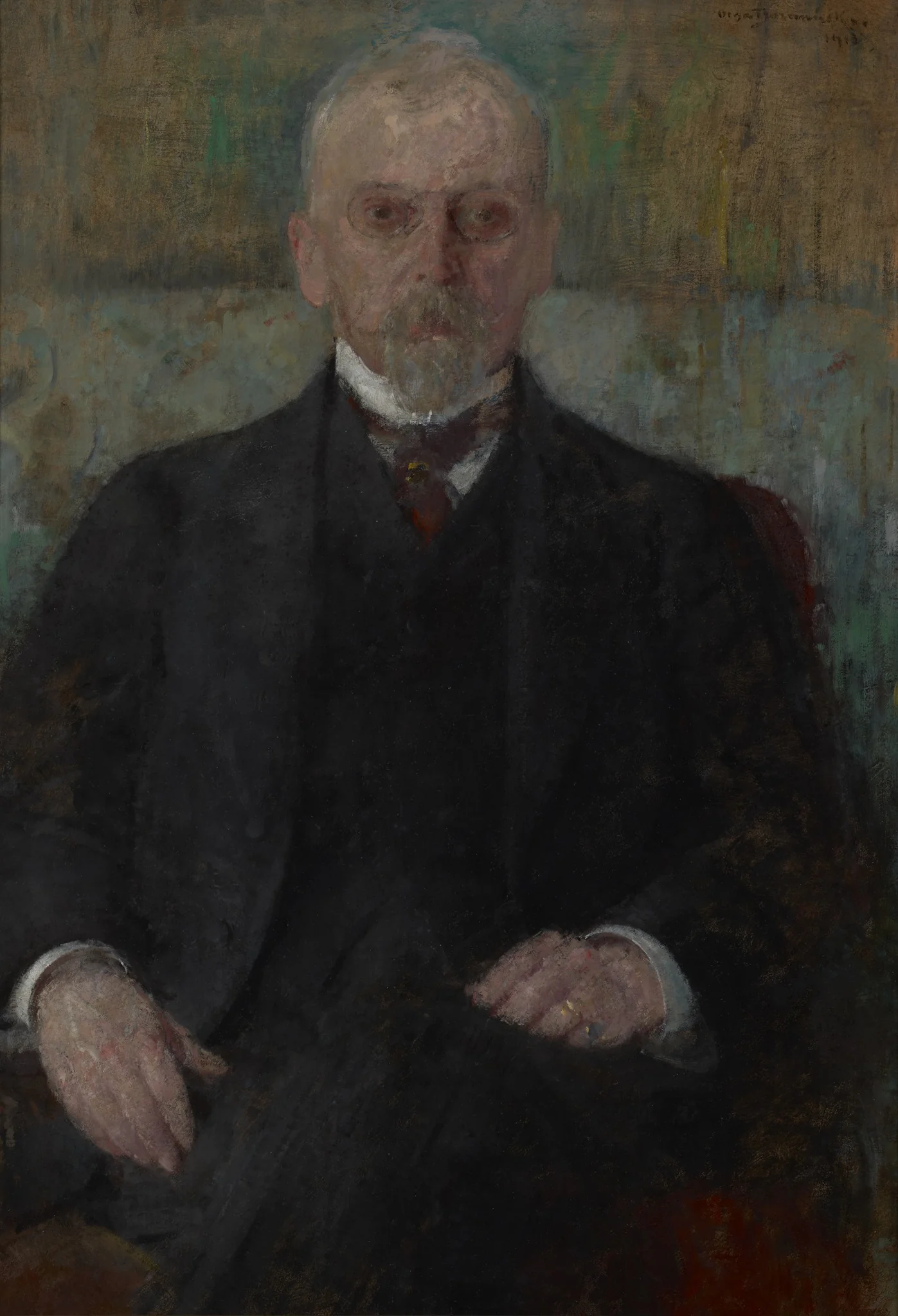 Portrait of Henryk Sienkiewicz, detail