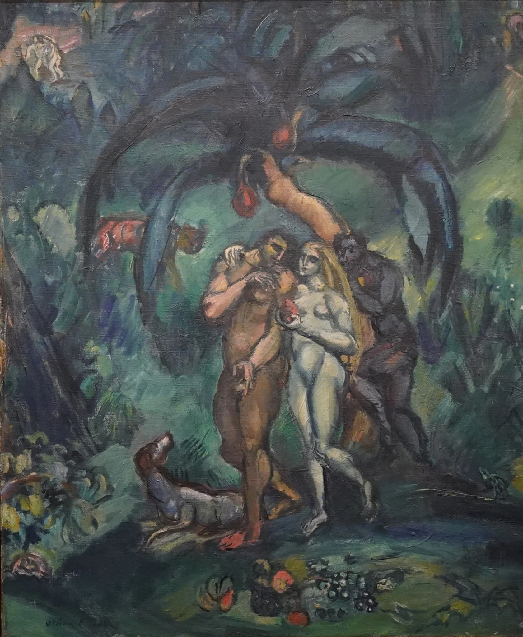 Temptation (Adam and Eve), detail