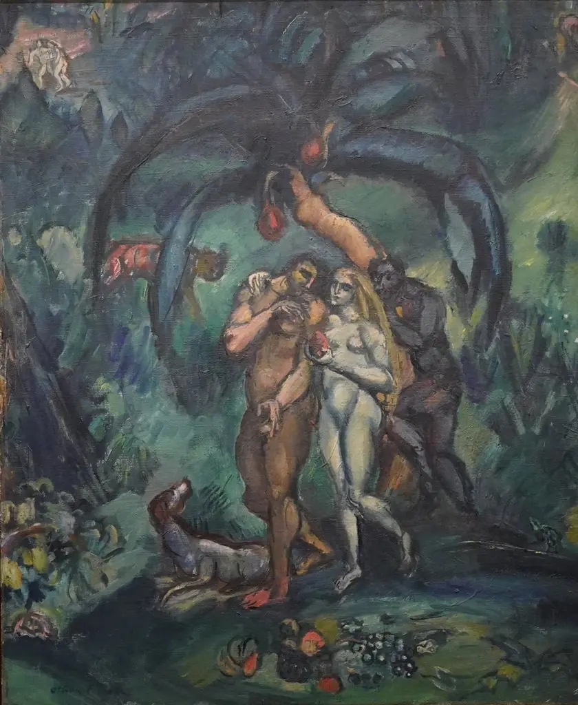Temptation (Adam and Eve), by Othon Friesz, oil, 1910