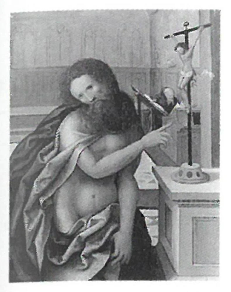 Die Heiligen Johannes und Hieronymus, detail