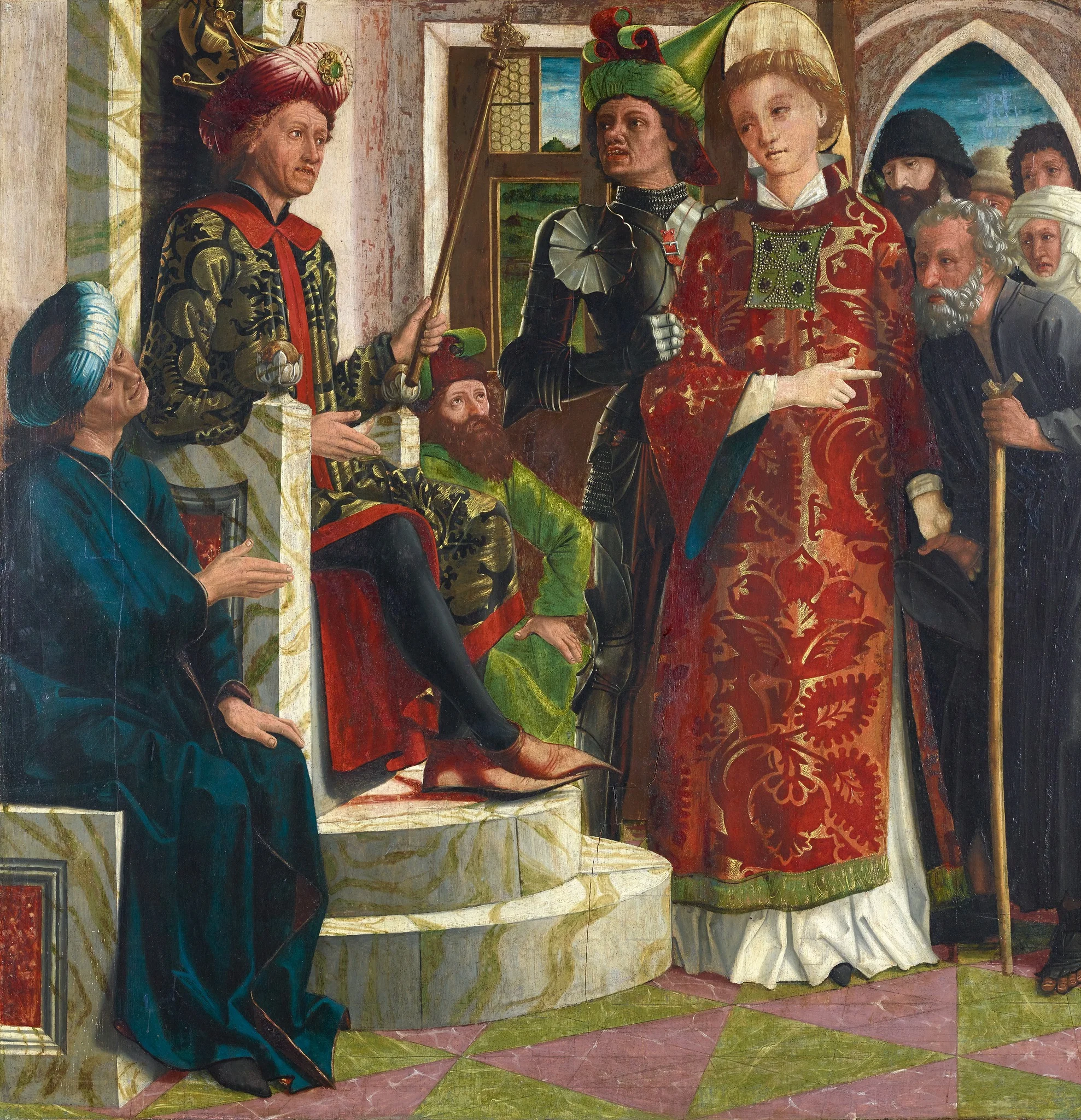 Der hl. Laurentius vor Kaiser Decius, detail