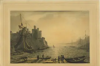 A Castle Near the Sea, by John Glover, watercolor, 1796