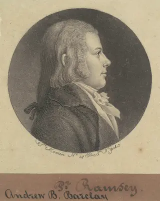 Andrew D. Barclay, by Charles B. J. Févret de Saint-Mémin, ink, 1796