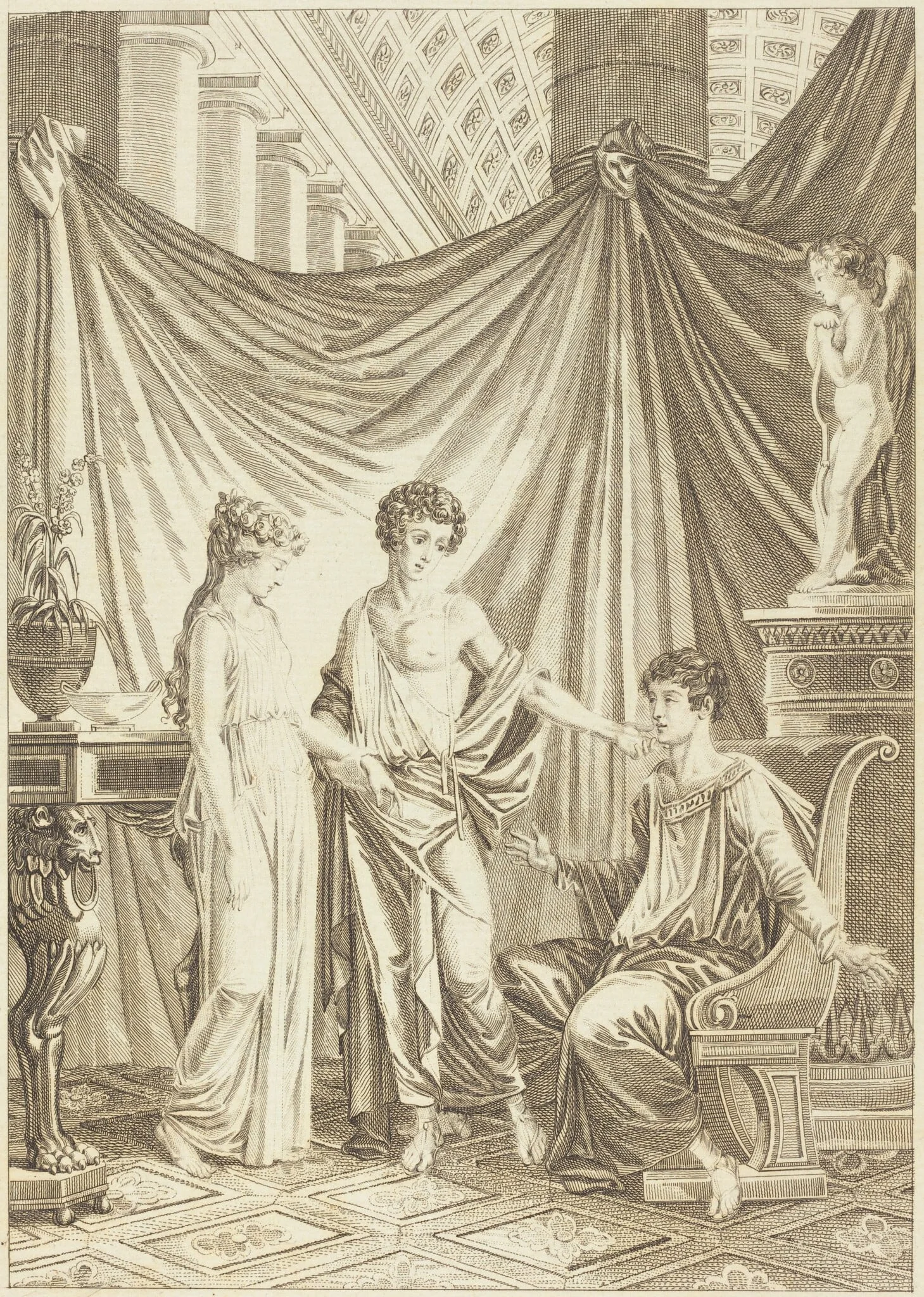 Les deux amis, detail
