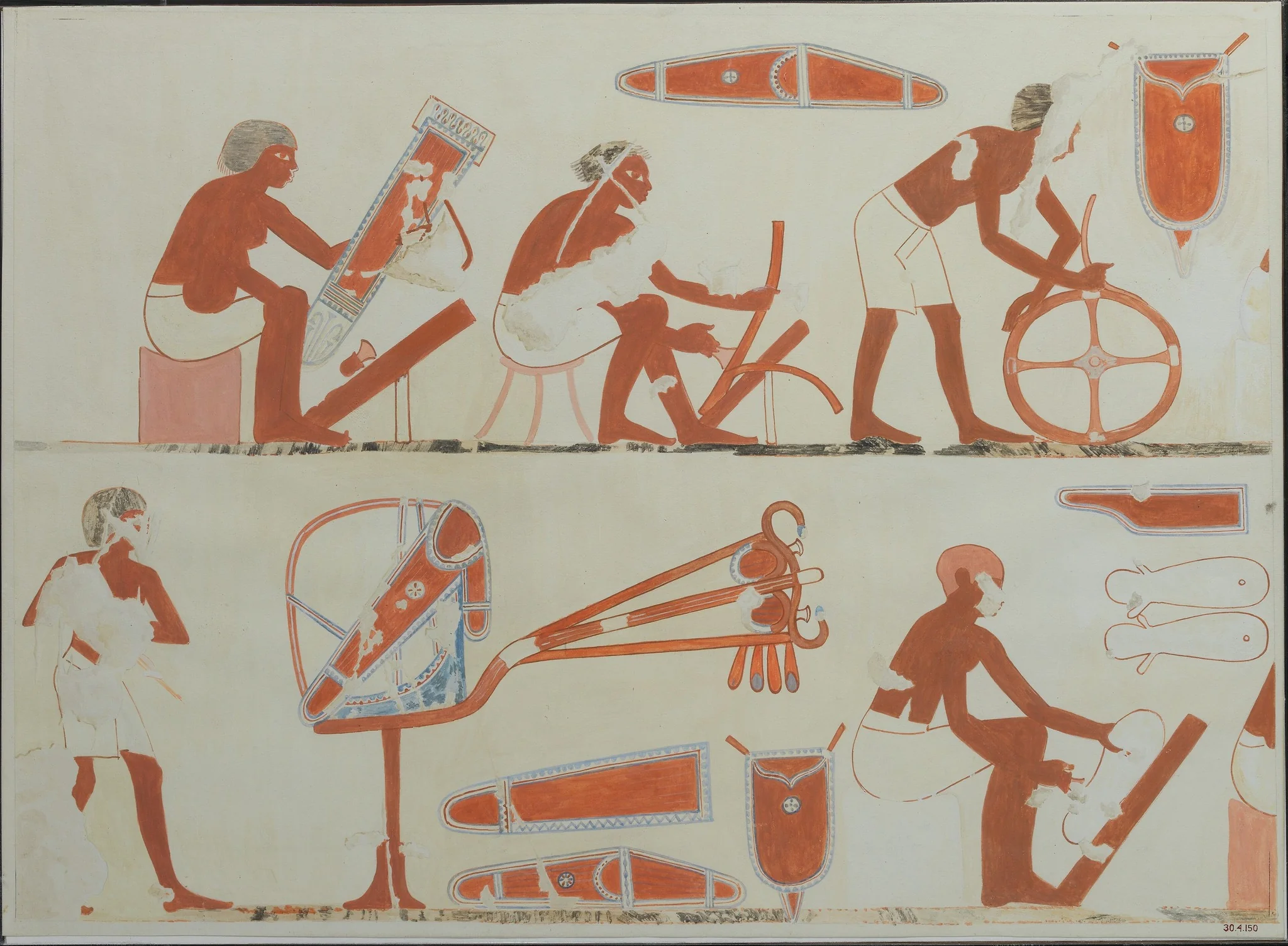 Wood and Leather Craftsmen, Tomb of Hapu, detail