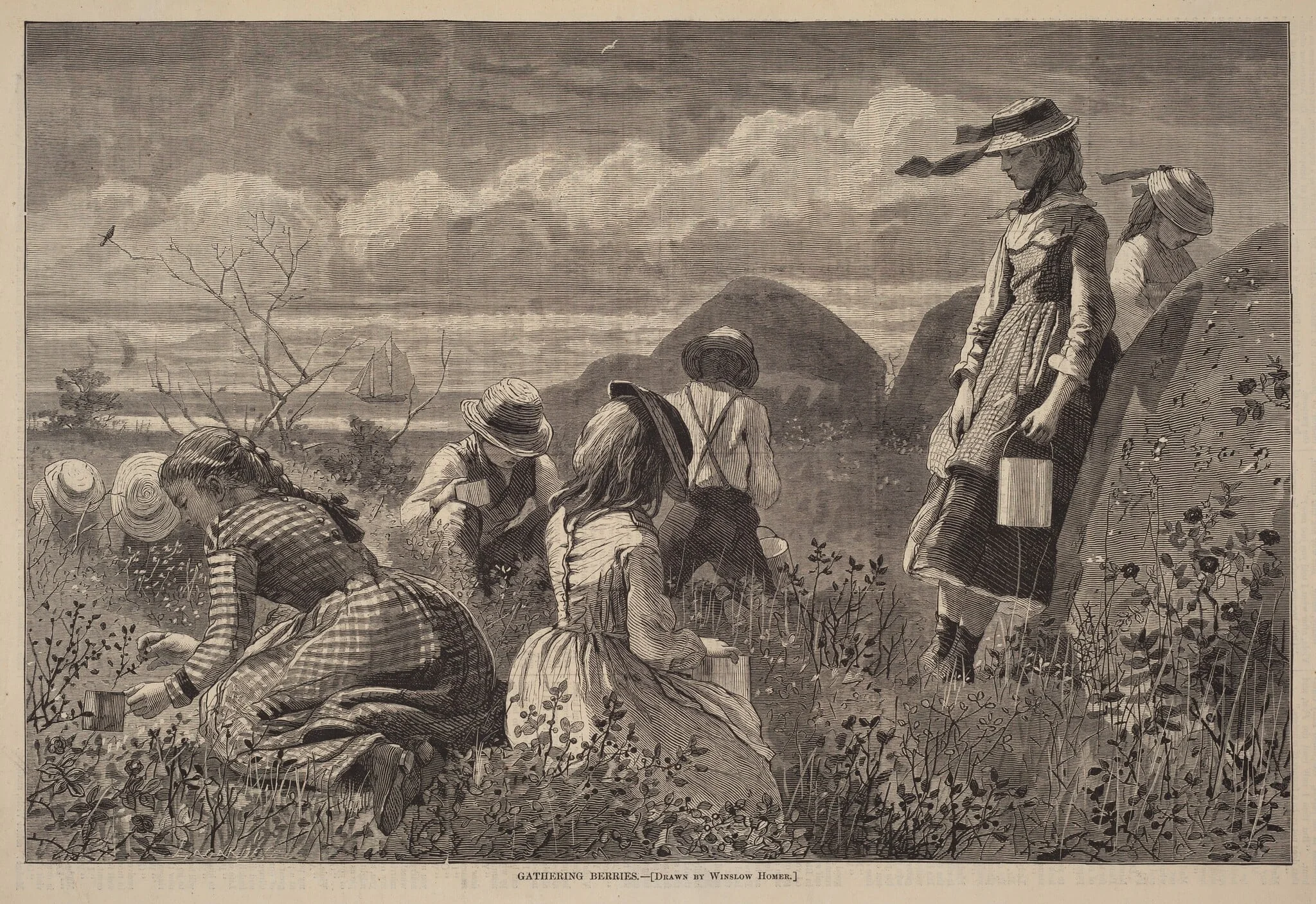 Gathering Berries, detail