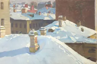 Winter city, by Apollinary Vasnetsov, unspecified, 1925