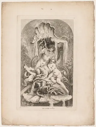 Book of Fountains:  No. 2, by Gabriel Huquier, 1736