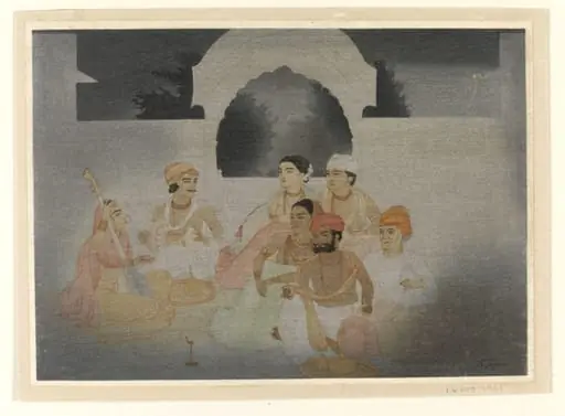 A Moonlight Music Party, by Abanindranath Tagore