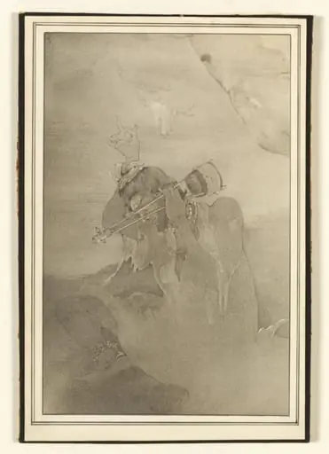 Baul singer, by Abanindranath Tagore