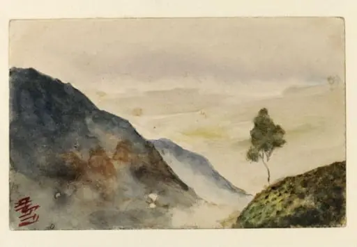 Mountain scene at Kurseong, by Abanindranath Tagore