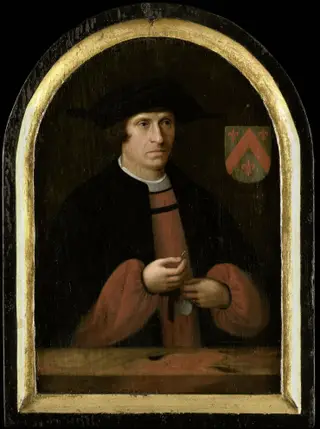 Frans Overrijn van Schoterbosch (c. 1484-?), by Cornelis Engelsz., oil, 1525
