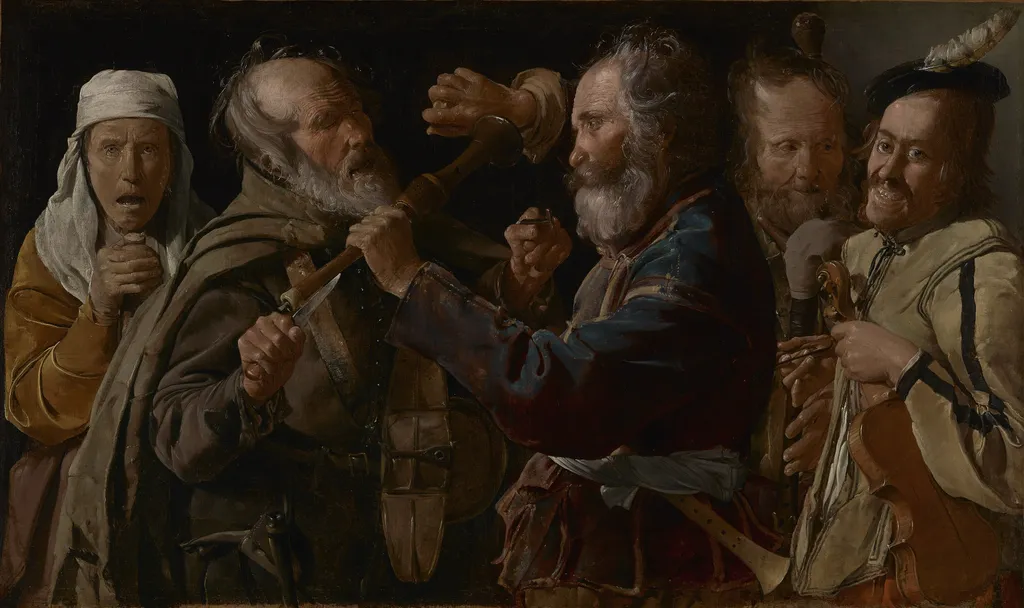 The Musicians' Brawl, by Georges de La Tour, oil, 1620