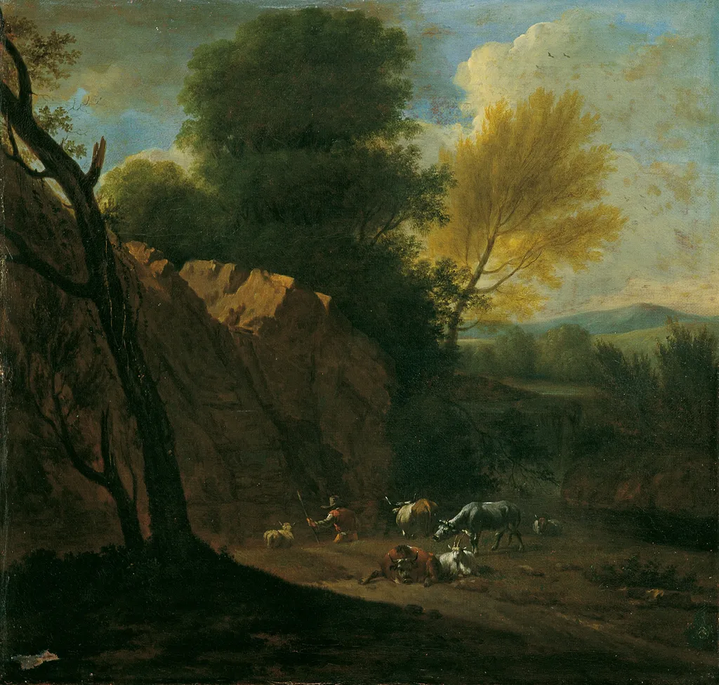 Evening, by Johann Franz Nepomuk Lauterer, oil, 1726