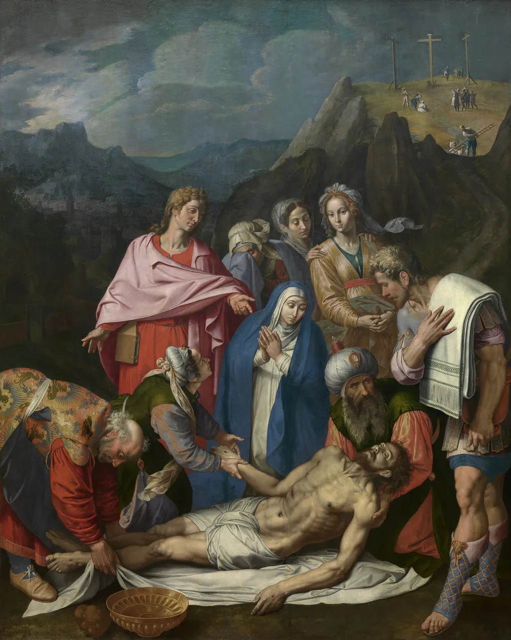 Christ's Entombment, by Ambrosius Francken I, oil, 1598