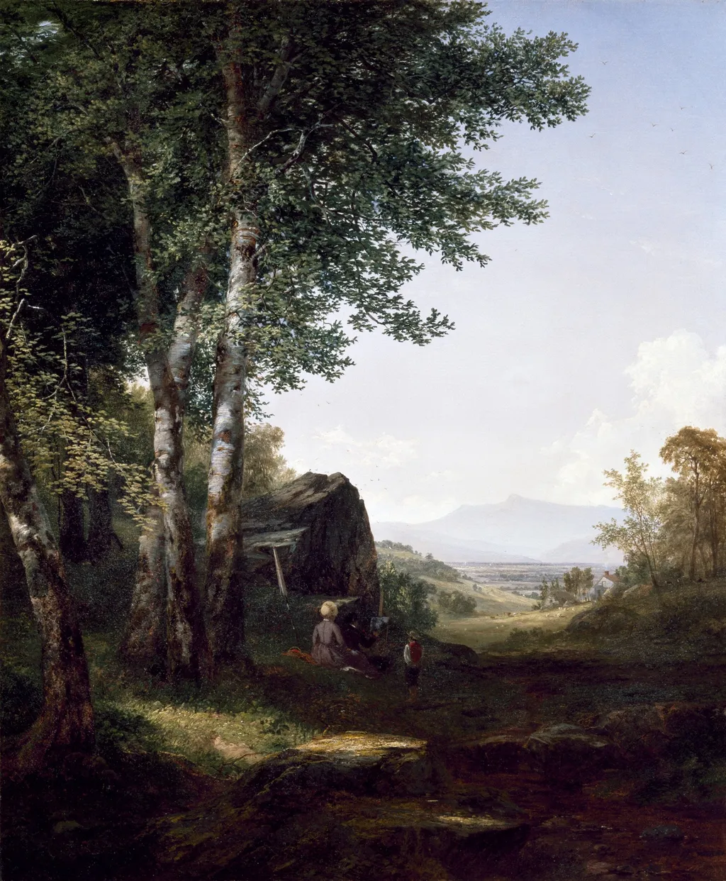 Distant View of the Mansfield Mountain, Vermont, by John Frederick Kensett, oil, 1849