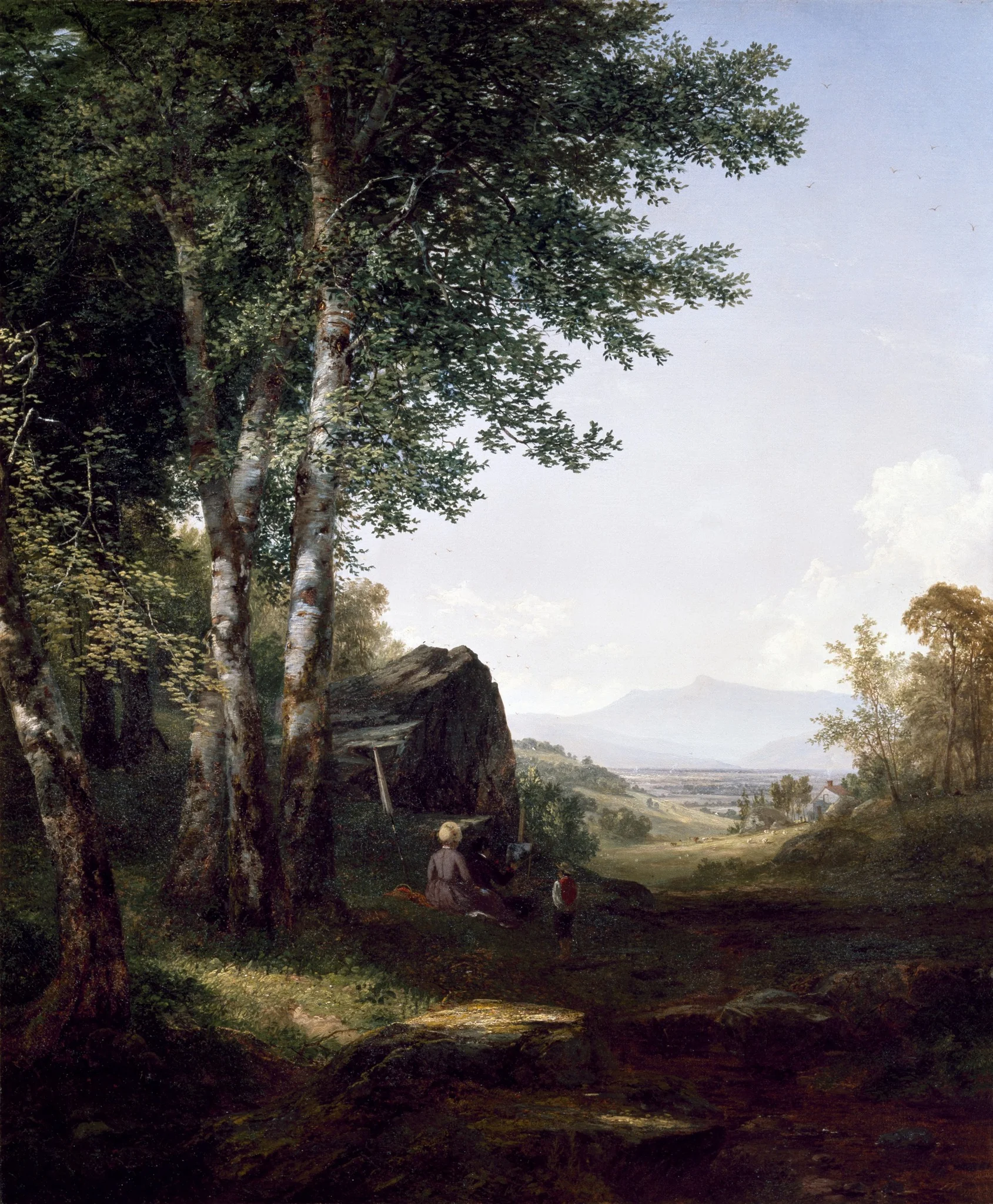 Distant View of the Mansfield Mountain, Vermont, detail