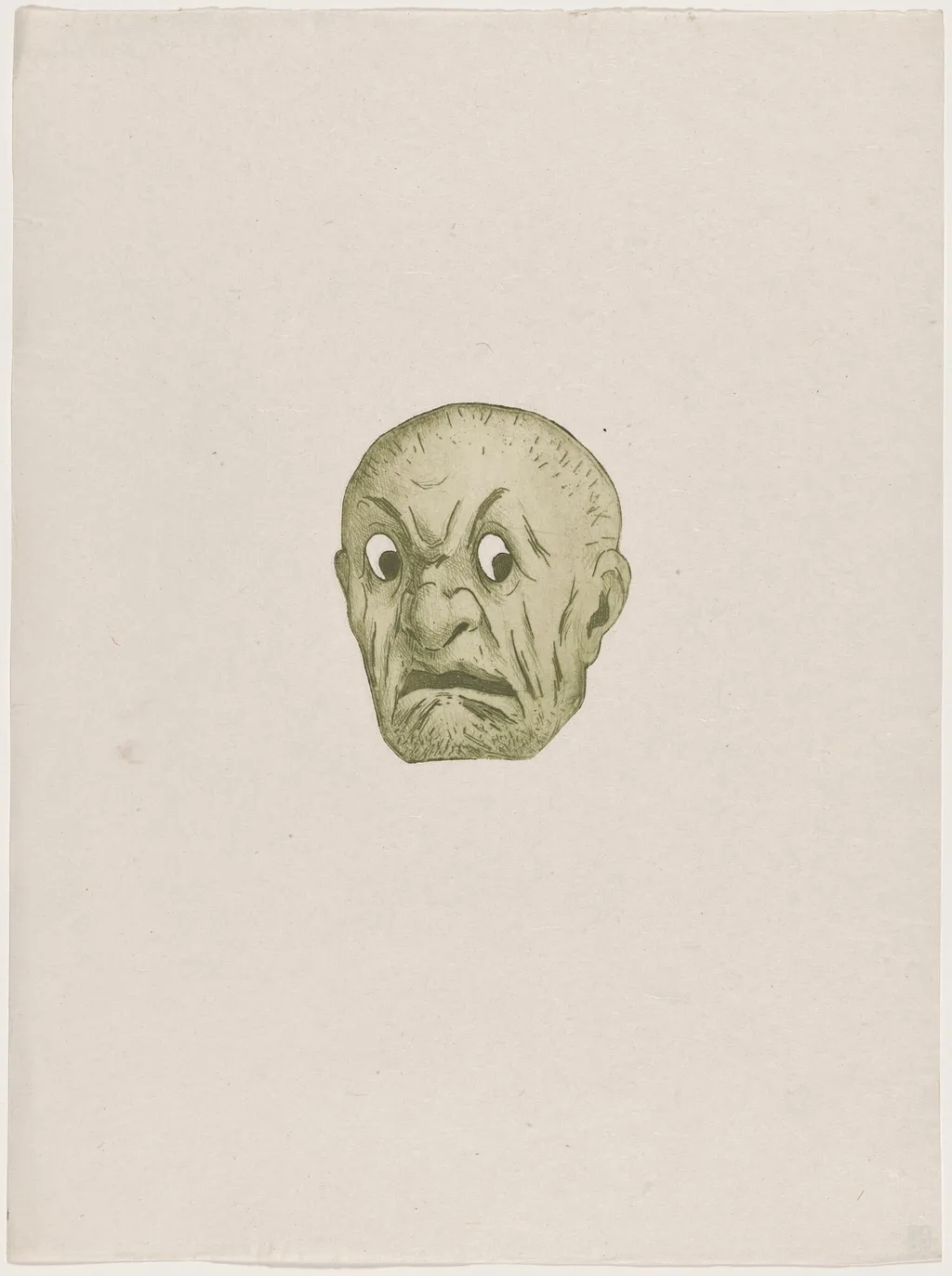 Masque, by Henri-Charles Guérard, ink, 1895
