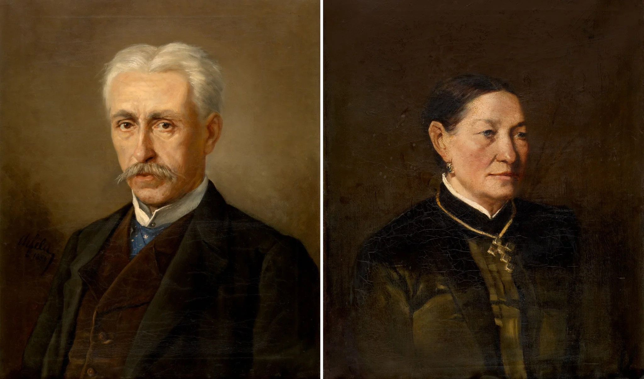 De heer en mevrouw Meyer, ouders van mevrouw Van Soom, detail