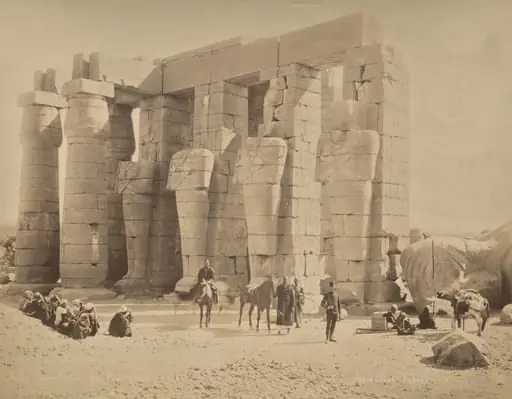 Les cariatides du Ramesseum 134, by Abdullah Frères