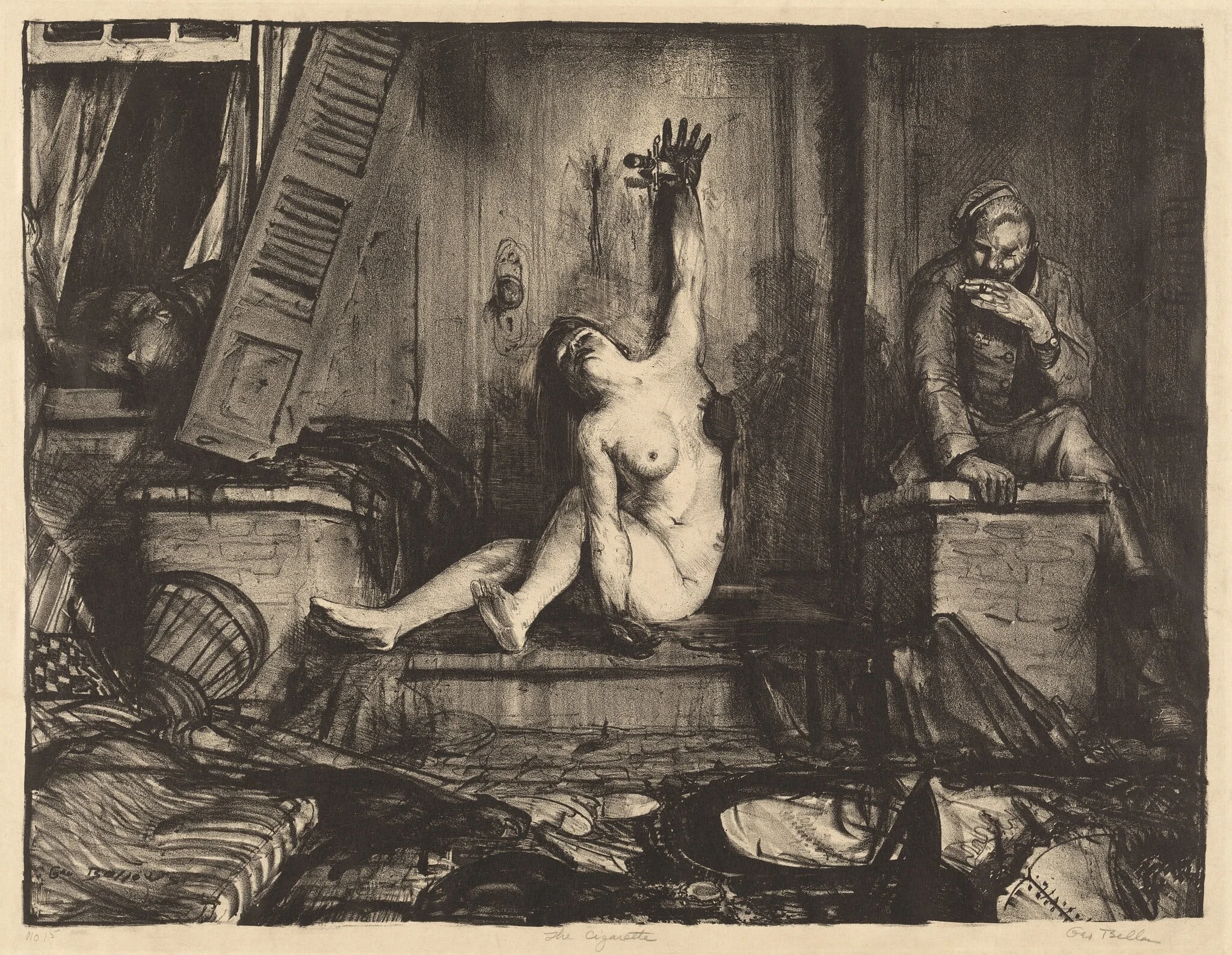 The Cigarette, detail