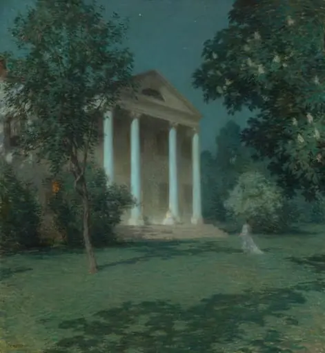 May Night, by Willard Leroy Metcalf, oil, 1906