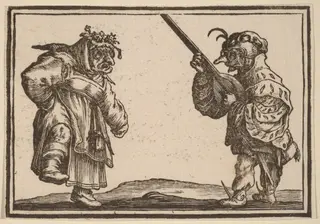 Dancers with Lute, by Edouard Eckman, ink, 1621