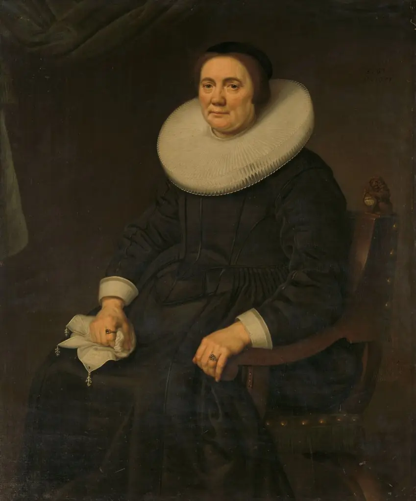 Portrait of a woman, by Hercules Sanders, oil, 1651