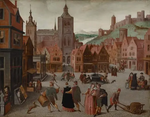 The Marketplace in Bergen op Zoom, by Abel Grimmer