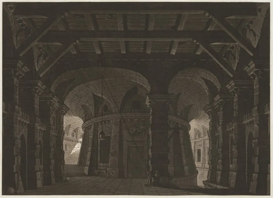 Subterranean Jail for the Stage, by Abel Schlicht, 1788
