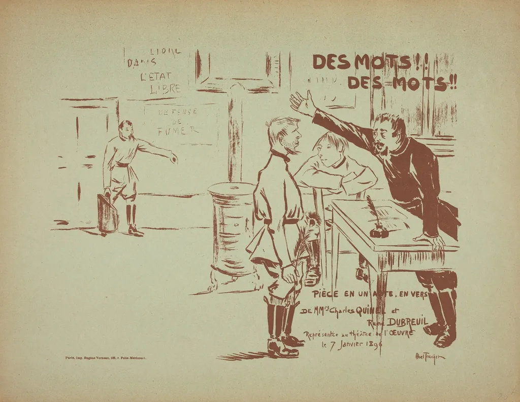Des Mots! Des Mots!, by Abel-Truchet, ink, 1896