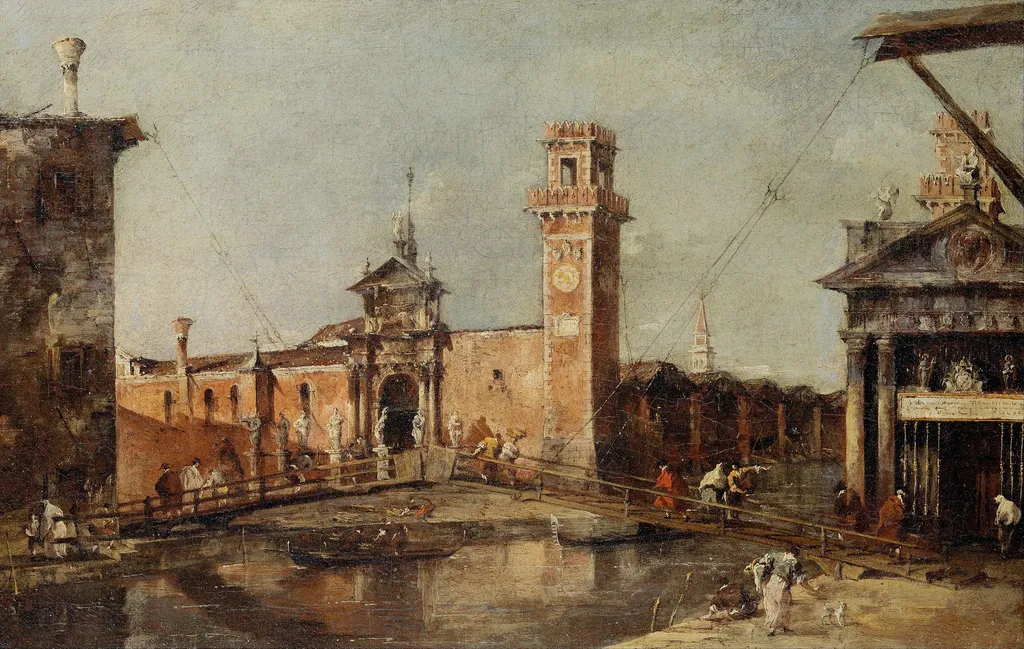 The Entrance to the Arsenal in Venice, by Francesco Guardi, unspecified, 1788